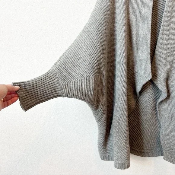 Madewell Heather Gray Women's 100% Merino Wool Sculptor Open Cardigan Sz M/L - Picture 8 of 15